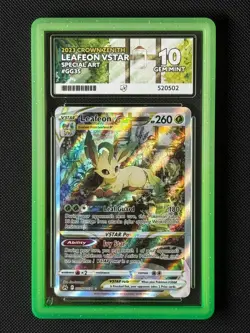ACE 10 Leafeon VSTAR Gg35/Gg70 Pokemon Card Crown Zenith: Galarian GEM MINT - Image 1