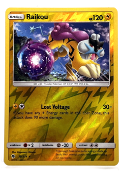Raikou 79/214 Reverse Holo Pokemon Card Lost Thunder LP 2018 - Image 1