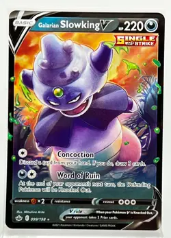 Galarian Slowking V 099/198 Rare Pokemon Card 2021 Chilling Reign - Image 1