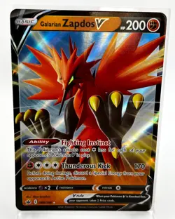 Galarian Zapdos V 080/198 Pokemon Card 2021 Chilling Reign - Image 1