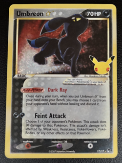 Umbreon Gold Star 17/17 Celebrations 25th Anniversary Rare Holo Card Pokemon TCG - Image 1
