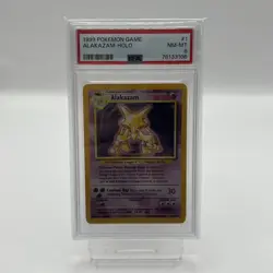 Alakazam Holo Pokemon Card 1/102 Base Set 1999 Unlimited PSA 8 NM-MT WOTC - Image 1