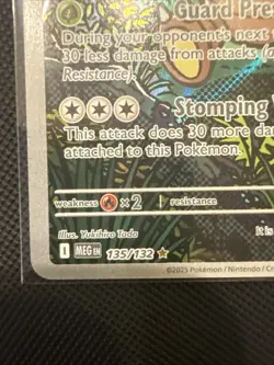 Pokemon Mega Evolution Exeggutor 135/132 Rare Holo Card NM - Image 2