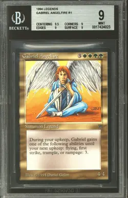 Magic MTG Legends Gabriel Angelfire BGS 9 (9.5, 9, 9, 9) NEAR MINT NM - Image 1
