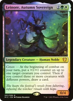 Foil Leinore, Autumn Sovereign [Midnight Hunt Commander] MTG - Image 1