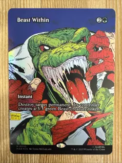 Beast Within - Borderless Marvel's Spider-Man MTG FOIL - Image 1