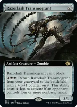 1 x Razorlash Transmogrant - Foil - Extended Art - The Brothers' War - NM-Mint - - Image 1