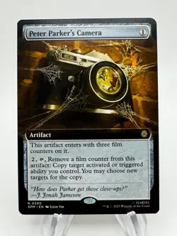 MTG Marvel's Spider-Man PETER PARKER'S CAMERA Extended Art Rare #0280 - Image 1