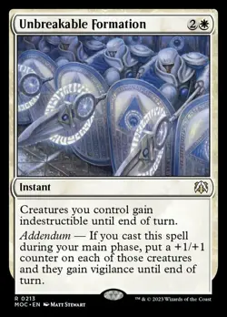 x1 Unbreakable Formation R MTG Commander: March of the Machine M/NM, English - Image 1