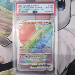 PSA 10 Mint Hisuian Goodra VSTAR Secret Rare Lost Origin Pokemon Card #202 - Image 1