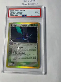 Ex Delta Species Crobat 2/113 2005 Holo Pokemon PSA 9 MINT - Image 1