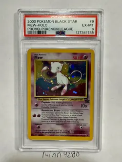 2000 Pokemon Black Star Promo - Mew #9 Holo - PSA 6 EX-MT - Image 1