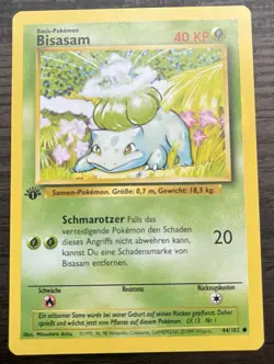 1st Edition GERMAN Bulbasaur 44/102 Pokemon TCG WOTC Base Set MINT - Image 1
