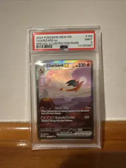 Pokemon 2023 Mew En-151 Special Illustration Rare #199 Charizard EX PSA 9 Mint - Image 1