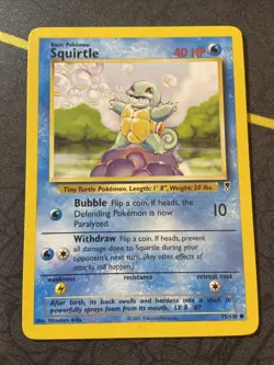 Squirtle Non-Holographic Common 95/110 Pokemon TCG Legendary Collection NM - Image 1