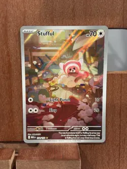 Pokemon TCG - Stufful - 154/132 (IR) - Mega: Mega Evolution PSA 10 Contender - Image 1