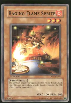 Yu-Gi-Oh! TCG Effect Raging Flame Sprite 1st Edition Regular - Image 1