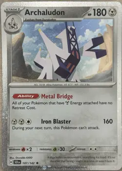 ARCHALUDON 107/142 Cosmos Holo SV07: Stellar Crown NM Pokemon TCG Card - Image 1