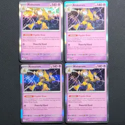 4x Alakazam 056/132 Holo Mega Evolution Pokemon NM Card Playset MEG EN X4 - Image 1
