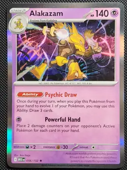 4x Alakazam 056/132 Holo Mega Evolution Pokemon NM Card Playset MEG EN X4 - Image 2