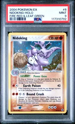 PSA 9 Nidoking Holo 6/112 EX FireRed & LeafGreen 2004 Pokemon Card - Image 1