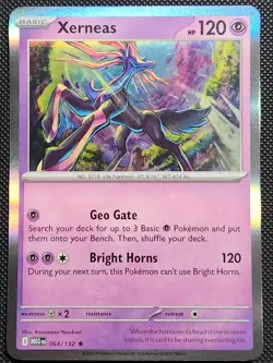 4x Xerneas 064/132 Holo Mega Evolution Pokemon NM Card Playset MEG EN X4 - Image 2