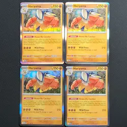 4x Hariyama 073/132 Holo Mega Evolution Pokemon NM Card Playset MEG EN X4 - Image 1