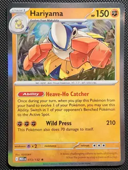 4x Hariyama 073/132 Holo Mega Evolution Pokemon NM Card Playset MEG EN X4 - Image 2