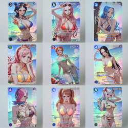 9×One Piece Doujin Card Sunshine seaside girl Goddess Waifu Custom DIY Holo - Image 1