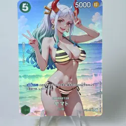 9×One Piece Doujin Card Sunshine seaside girl Goddess Waifu Custom DIY Holo - Image 2
