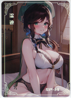 ❤VENTI - Goddess Story ANIME WAIFU Card - YISISANTAN 2 - SP-14 GENSHIN IMPACT - Image 1