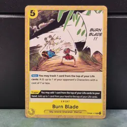 Burn Blade OP08-117 Two Legends One Piece Near Mint NM Card Uncommon Event - Image 1