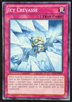 Icy Crevasse 1996 Super Rare Starfoil Yugioh Card SP13-EN037 (NM) - Image 1