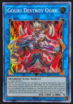 Gouki Destroy Ogre 1996 Limited Ed Super Rare Holo Yugioh Card IGAS-ENSE2 (NM) - Image 1