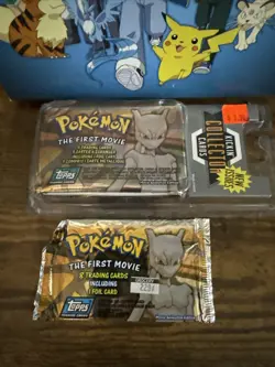 1998 Topps Pokemon The First Movie Trading Card Booster Packs Sealed X 4 Mewtwo - Image 1