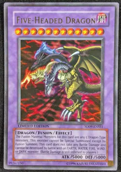 Five-Headed Dragon 1996 Limited Ultra Rare Yugioh Card SD09-ENSS1 (NM) - Image 1