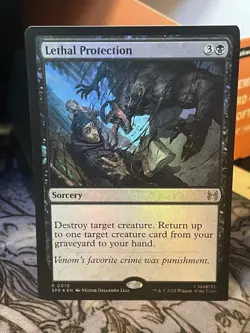 Lethal Protection #10 FOIL NM/M MTG Spiderman Eternal Magic Black Rare Venom - Image 1
