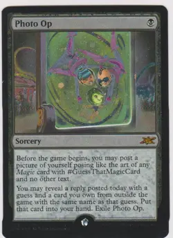 1X PHOTO OP -GALAXY FOIL MYTHIC RARE-UNFINITY MTG MAGIC MINT - Image 1