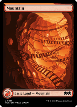 Mountain (FOIL) x1 - MTG Wilds of Eldraine WOE #265 - Image 1