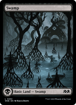 Swamp (FOIL) x1 - MTG Wilds of Eldraine WOE #264 - Image 1