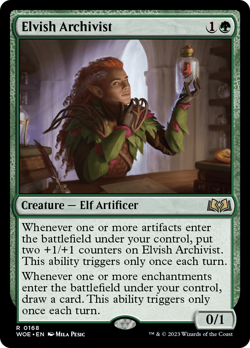 Elvish Archivist (REGULAR) x1 - MTG Wilds of Eldraine WOE #168 - Image 1