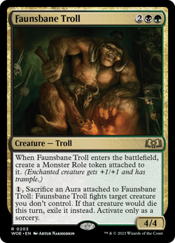 Faunsbane Troll (REGULAR) x1 - MTG Wilds of Eldraine WOE #203 - Image 1