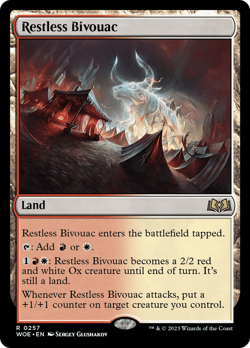 Restless Bivouac (REGULAR) x1 - MTG Wilds of Eldraine WOE #257 - Image 1