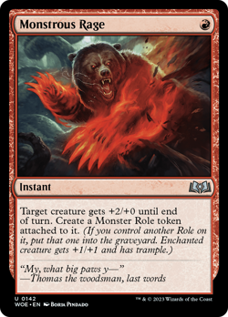 Monstrous Rage (REGULAR) x1 - MTG Wilds of Eldraine WOE #142 - Image 1