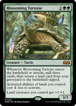 Blossoming Tortoise (REGULAR) x1 - MTG Wilds of Eldraine WOE #163 - Image 1