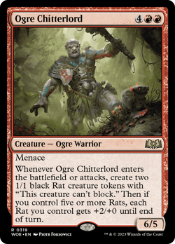 Ogre Chitterlord (FOIL) x1 - MTG Wilds of Eldraine WOE #319 - Image 1