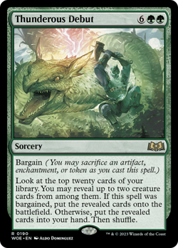 Thunderous Debut (REGULAR) x1 - MTG Wilds of Eldraine WOE #190 - Image 1