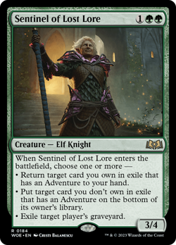 Sentinel of Lost Lore (REGULAR) x1 - MTG Wilds of Eldraine WOE #184 - Image 1