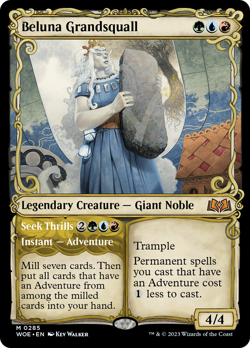 Beluna Grandsquall // Seek Thrills (FOIL) x1 - MTG Wilds of Eldraine WOE #285 - Image 1