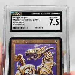 MTG - Antiquities - Dragon Engine - Graded - CGC 7.5 - Vintage - Image 3